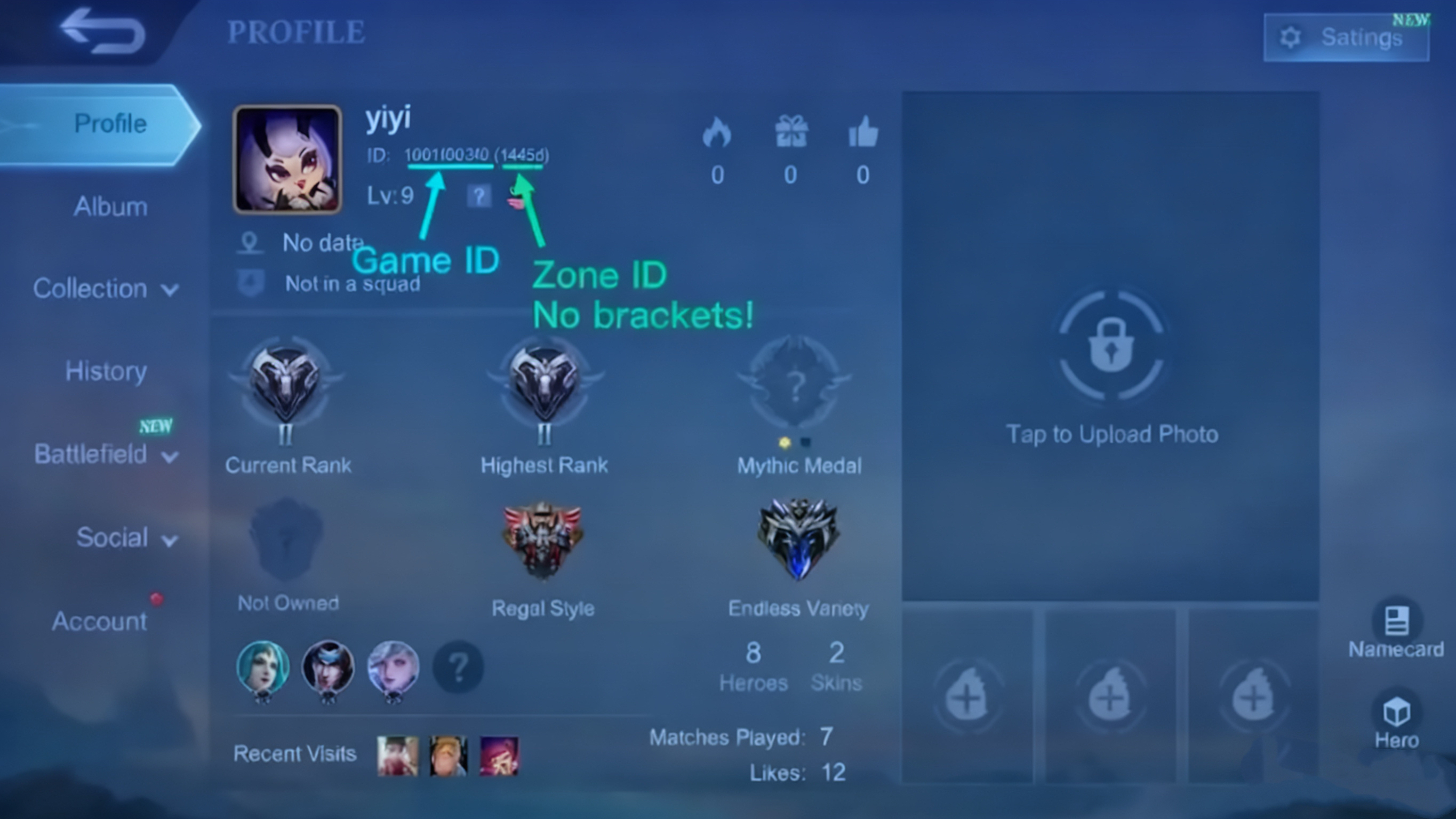 How to obtain your MLBB UID and Character Name?