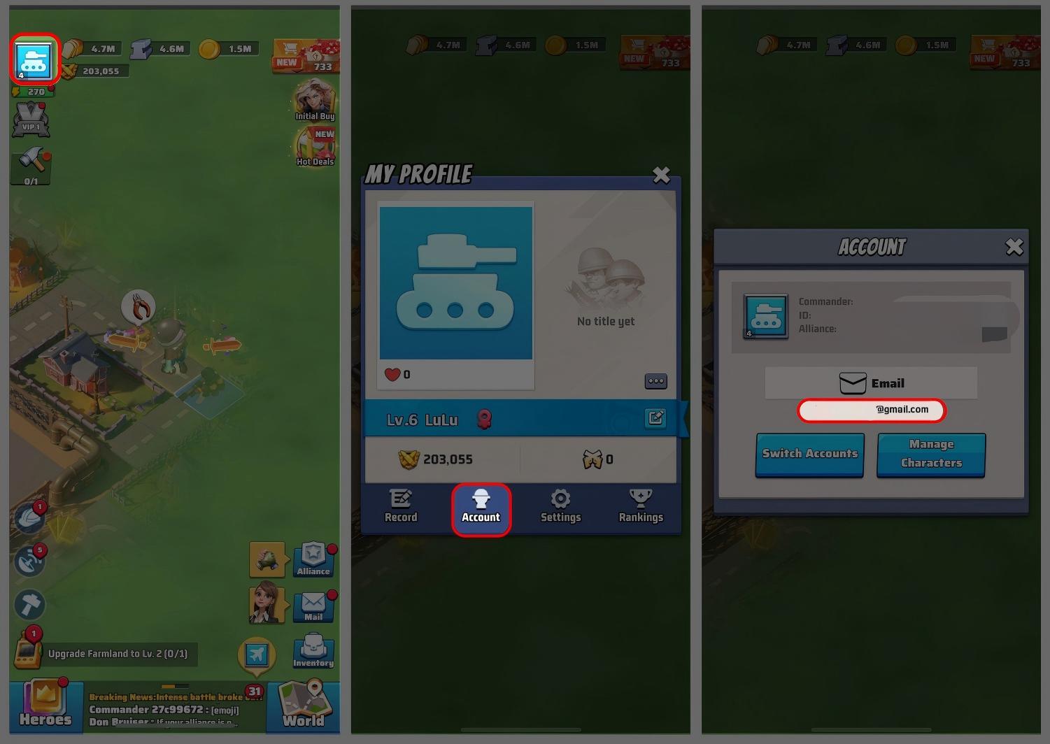 How to Obtain the In-Game Email + Package Name for Last War top-up?